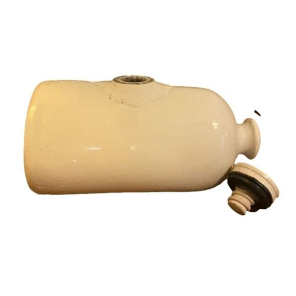 Antique 2 Quart Stoneware Carriage Foot Warmer Bed Warmer Lovatt Langley Ware En - Picture 5 of 8